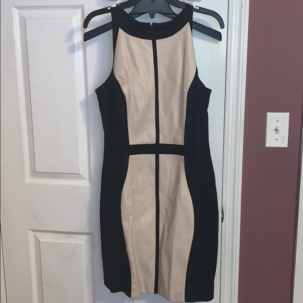 Black/tan dress